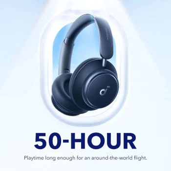 On-Ear Bluetooth 5.3, шумопотискане, USB-C слушалка - Anker Space Q45 (A3040G31) - син
