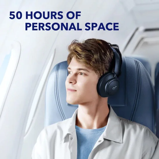 On-Ear Bluetooth 5.3, шумопотискане, USB-C слушалка - Anker Space Q45 (A3040G31) - син