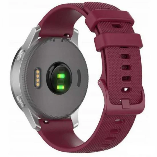 Каишка за Samsung Galaxy Watch 4/5/Active 2, Huawei Watch GT 3 (42mm)/GT 3 Pro (43mm) - Каишка за часовник 20mm (W006) - Бордо