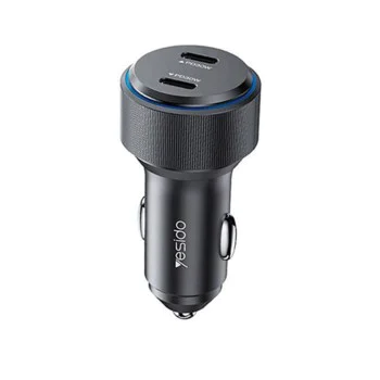 Зарядно за кола Type-C, 60W - Yesido (Y48) - Черно