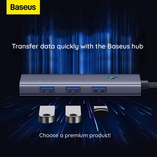 Хъб Type-C към HDMI, 3 x USB, Type-C, SD, TF, 4K@60Hz - Baseus UltraJoy (B00052803811-00)