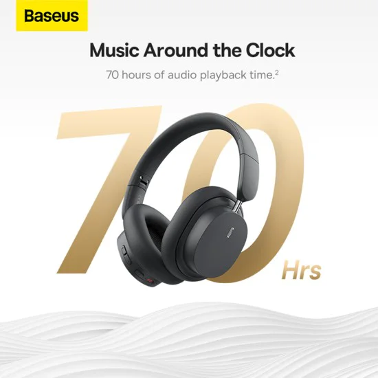 Слушалки Fara Fir BT 5.3 BT 5.3, активно шумопотискане - Baseus Bowie D05 (NGTD020213) - сиво