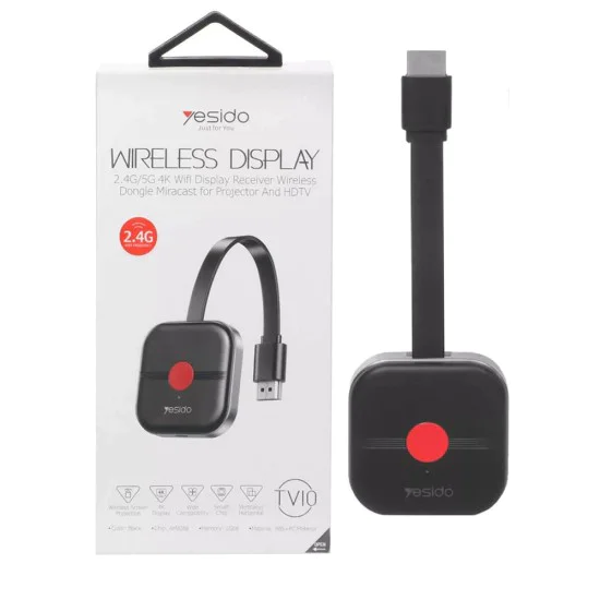 Безжичен ТВ приемник – Yesido TV10 2.4G – HDMI, HD качество – Черен