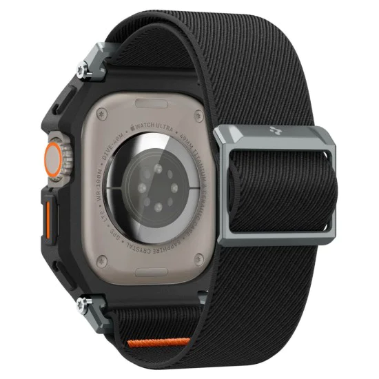 Калъф за Apple Watch Ultra / Ultra 2 + каишка - Spigen Lite Fit Pro - Matte Black