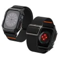 Протектор за Apple Watch 4 / 5 / 6 / SE / SE 2 / 7 / 8 / 9 (44 / 45mm) + каишка - Spigen Lite Fit Pro - Matte Black