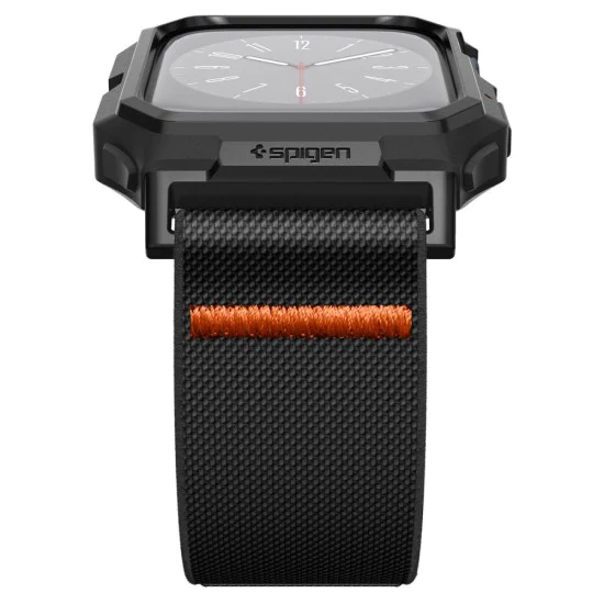 Протектор за Apple Watch 4 / 5 / 6 / SE / SE 2 / 7 / 8 / 9 (44 / 45mm) + каишка - Spigen Lite Fit Pro - Matte Black