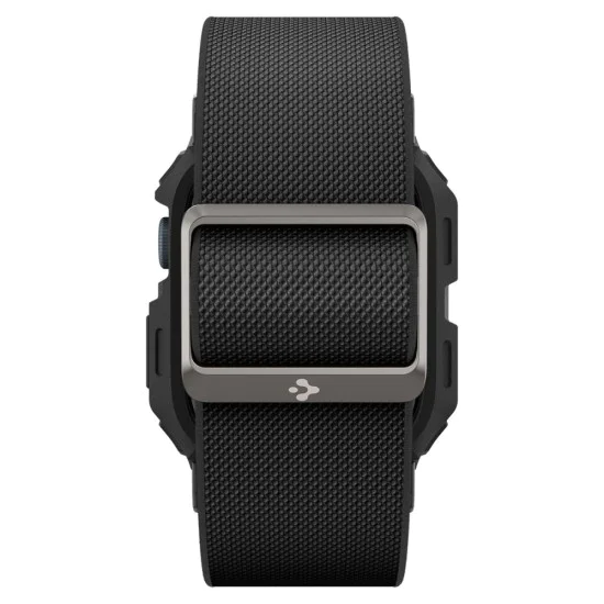 Протектор за Apple Watch 4 / 5 / 6 / SE / SE 2 / 7 / 8 / 9 (44 / 45mm) + каишка - Spigen Lite Fit Pro - Matte Black