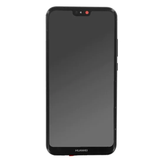 IPS LCD IPS сензорен екран със сензорен екран и рамка Съвместим с Huawei P20 lite - OEM (09487) - черен
