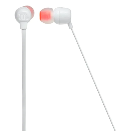 Bluetooth 4.2 слушалки за поставяне в ушите - JBL (Tune 115BT) - бели