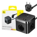 Удължителен кабел – Baseus PowerCombo E00066400117-00 – 3AC + 2U + 2C, 30W, 1.5m – Черен