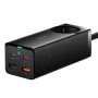 Удължител за захранване, зарядно 2xUSB + 2xUSB-C + AC, 65W - Baseus GaN3 Pro (PSZM000901) - черен