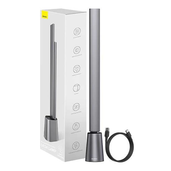 Акумулаторна настолна лампа, 2200mAh - Baseus Smart Eye (DGZG-0G) - сива