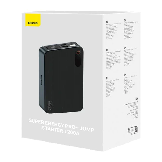 Стартово устройство за кола Super Energy Pro+ (C00245700111-00) - Baseus - 1200A, 12000mAh - Черно