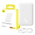 USB-C външна батерия, MagSafe, 6000mAh, 20W - Baseus Magnetic Mini Air (P100595900222223-00) - бяла