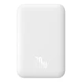 USB-C външна батерия, MagSafe, 6000mAh, 20W - Baseus Magnetic Mini Air (P100595900222223-00) - бяла