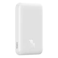 USB-C външна батерия, MagSafe, 6000mAh, 20W - Baseus Magnetic Mini Air (P100595900222223-00) - бяла
