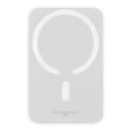 USB-C външна батерия, MagSafe, 6000mAh, 20W - Baseus Magnetic Mini Air (P100595900222223-00) - бяла