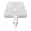 USB-C външна батерия, MagSafe, 6000mAh, 20W - Baseus Magnetic Mini Air (P100595900222223-00) - бяла