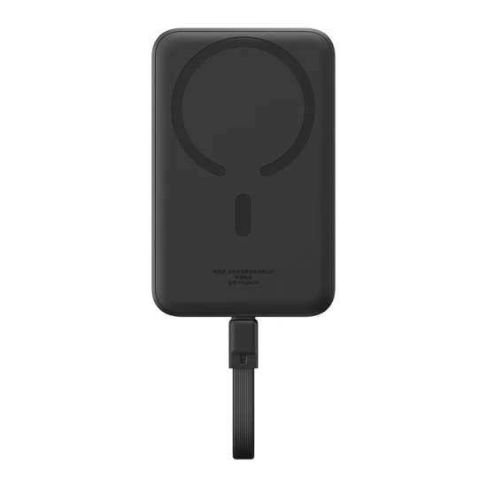 MagSafe External Battery Pack, USB-C, Lightning, 30W, 10000mAh - Baseus Magnetic Mini (P1002210B113-00) - Черен