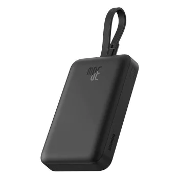MagSafe External Battery Pack, USB-C, Lightning, 30W, 10000mAh - Baseus Magnetic Mini (P1002210B113-00) - Черен