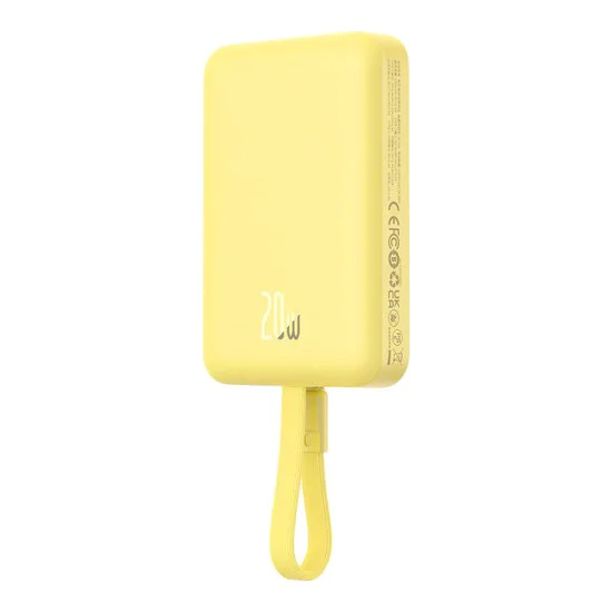 MagSafe External Battery Pack, USB-C, 10000mAh, 20W - Baseus Magnetic Mini (P10022109Y23-00) - Жълт