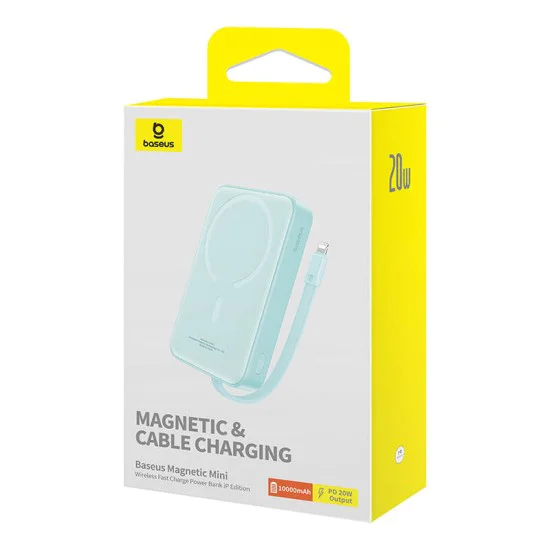MagSafe External Battery Pack, USB-C, 10000mAh, 20W - Baseus Magnetic Mini (P10022109333-00) - монетен двор