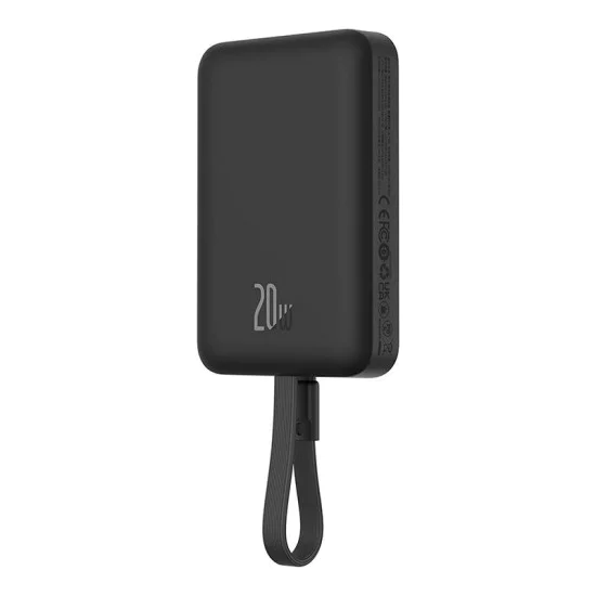 MagSafe External Battery Pack, USB-C, 10000mAh, 20W - Baseus Magnetic Mini (P10022109113113-00) - Черен