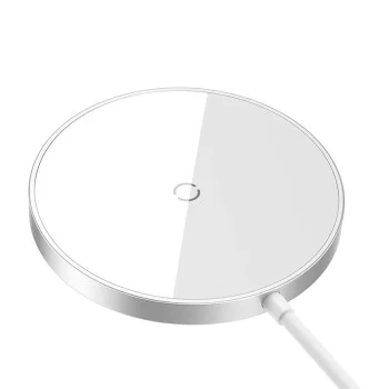 Безжично магнитно зарядно устройство, 15 W - Baseus (CCJJ040012) - сребристо