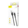 USB към Lightning кабел, 2.4A, 480Mbps, 50cm - Baseus Coffee (CALKLF-AG1) - сив