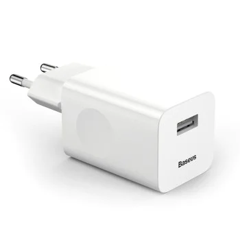 Quick Charge 3.0 USB зарядно - Baseus (CCALL-BX02) - бяло