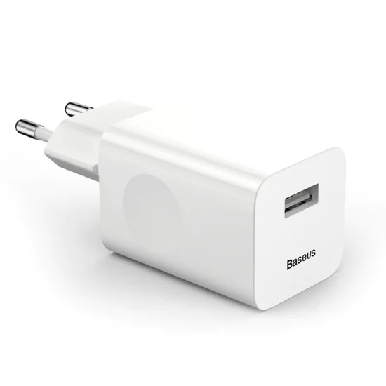Quick Charge 3.0 USB зарядно - Baseus (CCALL-BX02) - бяло
