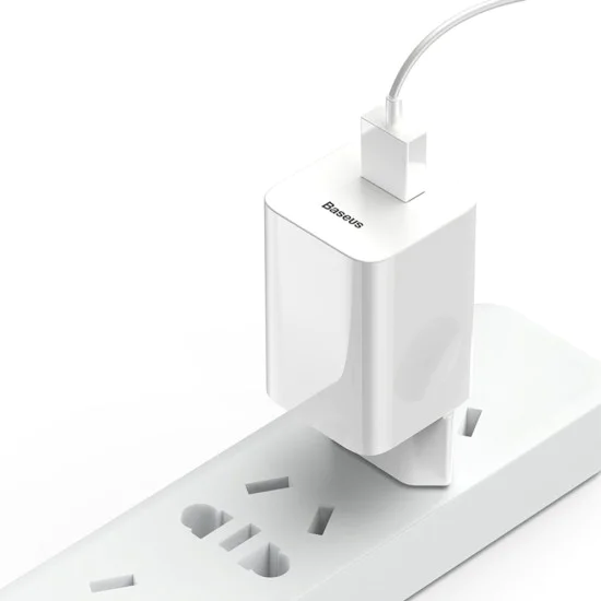 Quick Charge 3.0 USB зарядно - Baseus (CCALL-BX02) - бяло