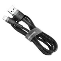 USB към Lightning кабел, 2A, 3m - Baseus (CALKLF-RG1) - черен / сив