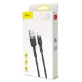 USB към Lightning кабел, 2A, 3m - Baseus (CALKLF-RG1) - черен / сив