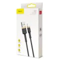 USB към Lightning кабел, 2A, 3m - Baseus (CALKLF-RV1) - черен / златен