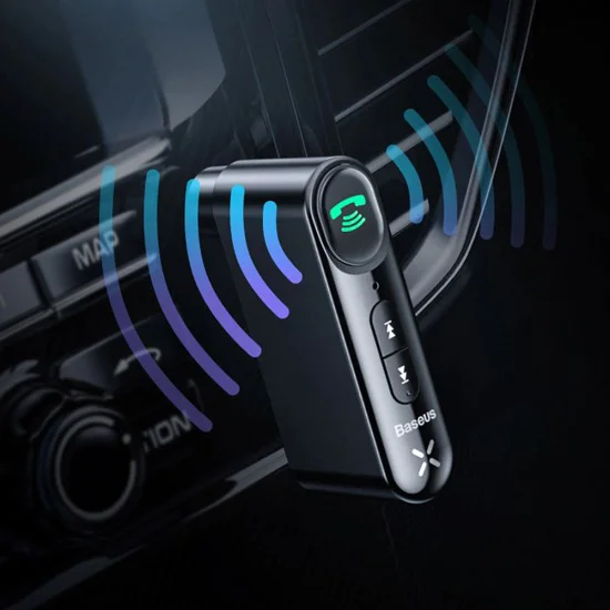 Aux предавател, Bluetooth, 145mAh, Micro-USB - Baseus BSBA-02 (WXQYY010001) - черен