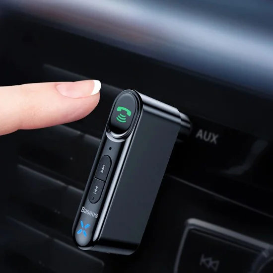 Aux предавател, Bluetooth, 145mAh, Micro-USB - Baseus BSBA-02 (WXQYY010001) - черен