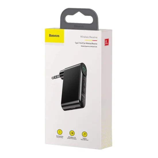 Aux предавател, Bluetooth, 145mAh, Micro-USB - Baseus BSBA-02 (WXQYY010001) - черен
