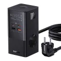 Char Charging Station 2xUSB, 2xType-C, Shuko, Fast Charging 100W, 1.5m - Baseus (E00023609113-00) - Черен