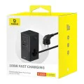 Char Charging Station 2xUSB, 2xType-C, Shuko, Fast Charging 100W, 1.5m - Baseus (E00023609113-00) - Черен
