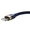 USB към Lightning кабел, QC3.0, 1.5A, 2m - Baseus (CALKLF-CV3) - Син / Златен