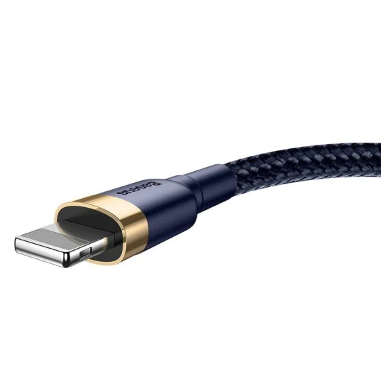 USB към Lightning кабел, QC3.0, 1.5A, 2m - Baseus (CALKLF-CV3) - Син / Златен