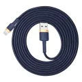 USB към Lightning кабел, QC3.0, 1.5A, 2m - Baseus (CALKLF-CV3) - Син / Златен