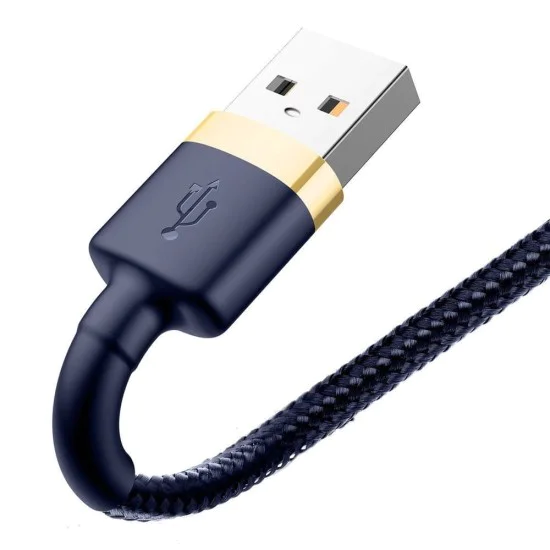 USB към Lightning кабел, QC3.0, 1.5A, 2m - Baseus (CALKLF-CV3) - Син / Златен