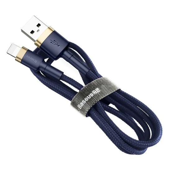 USB към Lightning кабел, QC3.0, 1.5A, 2m - Baseus (CALKLF-CV3) - Син / Златен