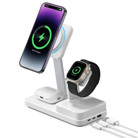 6in1 MagSafe 100W MagSafe 6in1 зарядна станция - ESR (6E007) - Бял