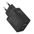 USB зарядно, Type-C, бързо зареждане 30W - Baseus (P10111404113-00) - клъстерно черно