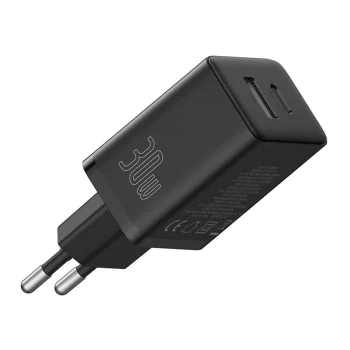 USB зарядно, Type-C, бързо зареждане 30W - Baseus (P10111404113-00) - клъстерно черно