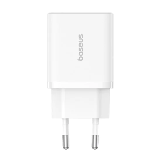 USB зарядно, тип-C, бързо зареждане 30W - Baseus (P10111404213-00) - лунно бяло