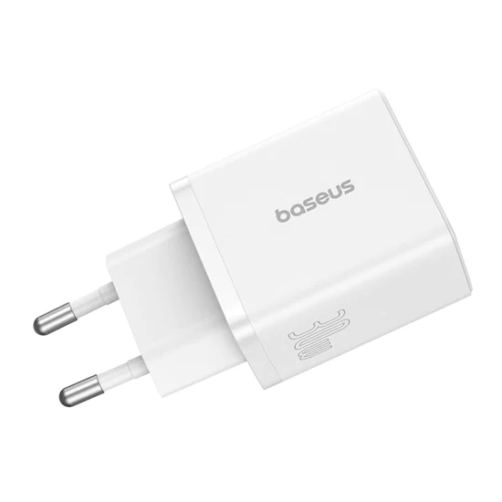 USB зарядно, тип-C, бързо зареждане 30W - Baseus (P10111404213-00) - лунно бяло